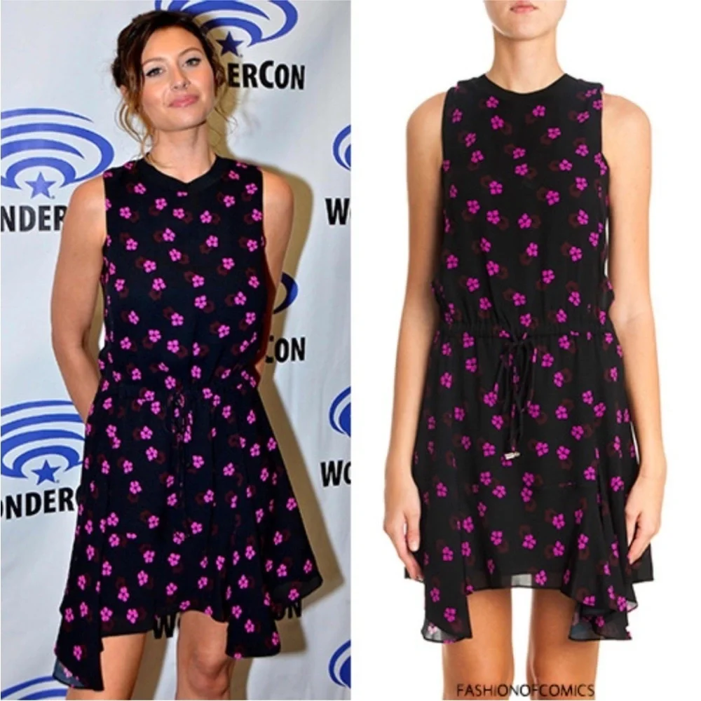 A.L.C. Liza silk floral mini dress size 6 - Picture 3 of 10